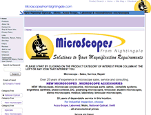 Tablet Screenshot of microscopesfromnightingale.com